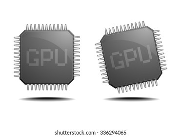 detailed illustration of a GPU, eps10 vector 