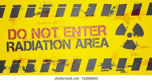 detailed illustration of a grungy Radiation Area background, eps10 vector