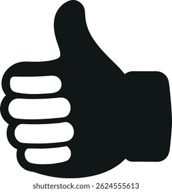 A detailed illustration of a hand giving a thumbs-up gesture