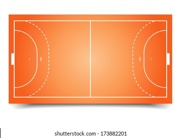 detailed illustration of a handball field, eps10 vector