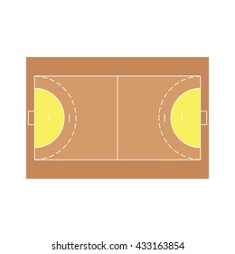 detailed illustration of a handball field, eps10 vector