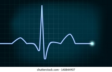 detailed illustration of of a heartbeat curve background, eps10 vector, gradient mesh included