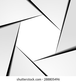 detailed illustration of a hexagram shaped infographic template layout, eps10 vector