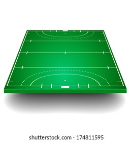 detailed illustration of a hockey field with perspective, eps10 vector