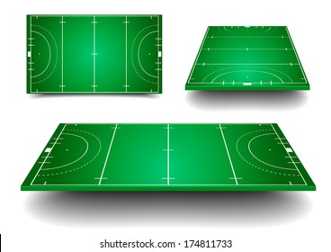 detailed illustration of Hockey fields with different perspective, eps10 vector