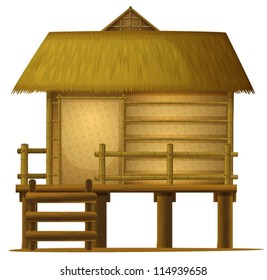 detailed illustration of a house on white background
