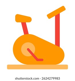 A detailed illustration of an indoor exercise bike, suitable for fitness and health promotion content.