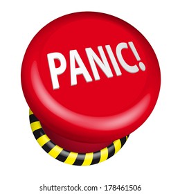 detailed illustration of an industrial panic button, eps10 vector