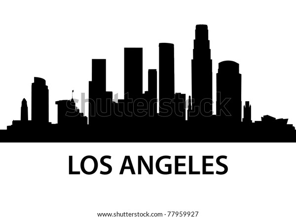 Detailed Illustration Los Angeles California Stock Vector (Royalty Free ...