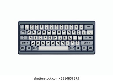 A detailed illustration of a modern computer keyboard featuring a standard QWERTY layout and a full numeric keypad.