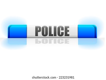 detailed illustration of a police flashing light, eps10 vector
