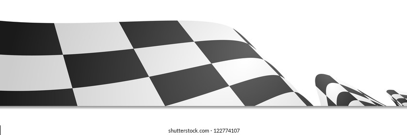 detailed illustration of a racing flag on a white background