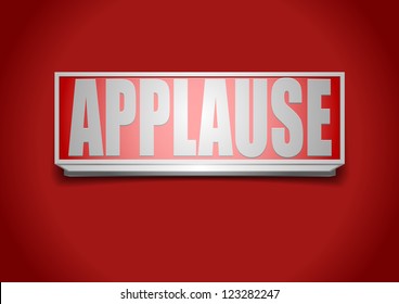 Detailed Illustration Of A Red Applause Sign