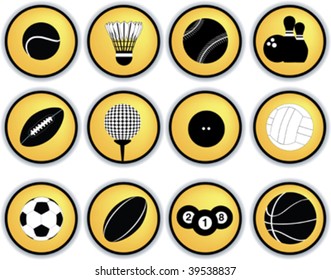 Detailed illustration of a series of world wide sports