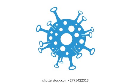 Detailed illustration showing the complex structure of a coronavirus particle with spikes.