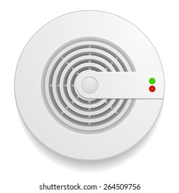 detailed illustration of a smoke detector, eps10 vector 