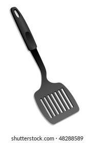 Detailed illustration of a spatula, isolated on white background