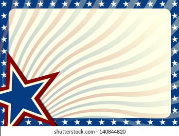 detailed illustration of a stars and stripes background, eps 10 vector