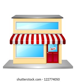 detailed illustration of a store front