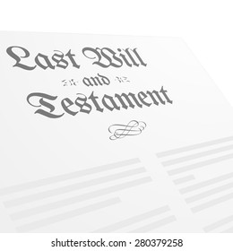 detailed illustration of a Testament Letter head, eps10 vector