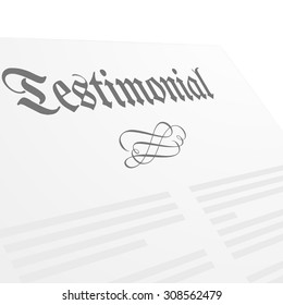 detailed illustration of a Testament letter head, eps10 vector
