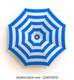 Detailed Illustration Of An Umbrella Seen From Above, Eps10 Vector