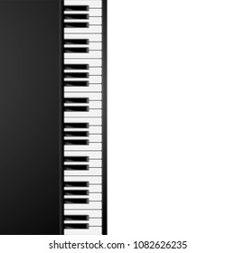 detailed illustration of a vertical aligned piano keys background, eps10 vector