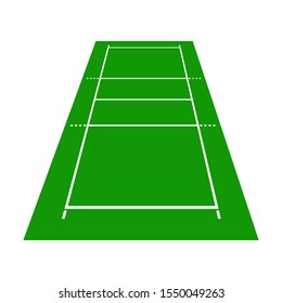 Detailed illustration of Volleyball fields with perspective. Volleyball field isolated on white background