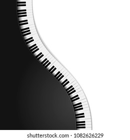 detailed illustration of wavy piano keys, eps10 vector