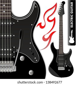 detailed illustrations electric guitar