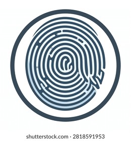 Detailed image of a fingerprint pattern showcasing ridges and whorls on a clean white background for forensic or biometric analysis.