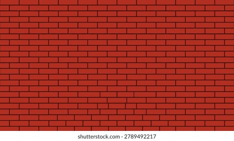 A detailed image of a red brick wall with evenly spaced bricks and black mortar lines, providing a textured and industrial look, set against a clean white background