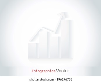 Detailed infographic Business graph and upward directed arrows  elements