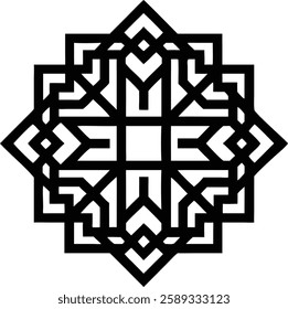 A detailed Islamic geometric floral star pattern symbolizing elegance and sacred beauty.