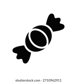 Ilustração vetorial detalhada e isolada de um doce envolto, apresentando um design clássico de envoltório torcido, perfeito para temas doces e elementos gráficos.