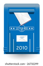 detailed isolated vector oldstyle mailbox