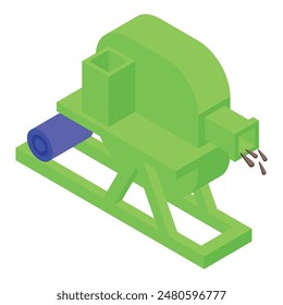 Detailed isometric illustration of a durable and efficient concrete mixer for construction and engineering projects