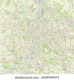 Detailed labeled city map of Rome, Italy