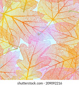 Detailed leaves seamless background. EPS 10 vector file included