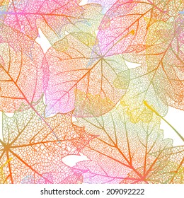 Detailed leaves seamless background. EPS 10 vector file included
