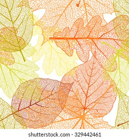 Detailed leaves seamless background. EPS 10 vector file included