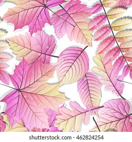 Detailed leaves seamless background. EPS 10 vector file included