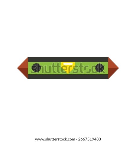 Detailed level design suitable for construction alignment carpentry and building measurement tool projects Vector illustration on white background.