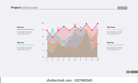 Detailed line graph slide template