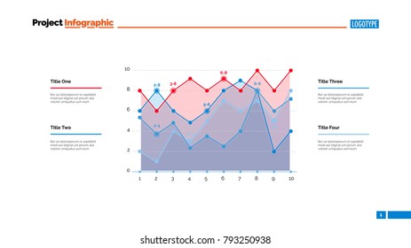 Detailed line graph slide template