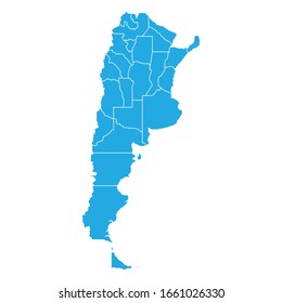 Detailed line vector Argentina map EPS 10