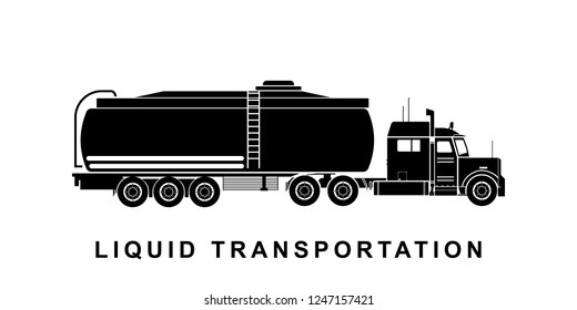Detailed liquid tanker truck illustration