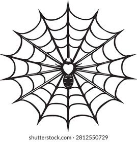 Detailed macro image of a spider on its web.