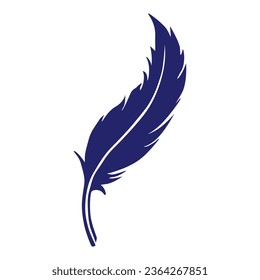 Detailed majestic feather. Eps 10. Vector illustration.
