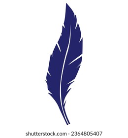 Detailed majestic feather. Eps 10. Vector illustration.